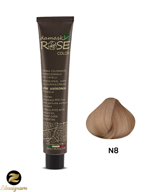 رنگ-مو-طبیعی-داماسک-رز-N8